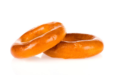Two bagels isolated