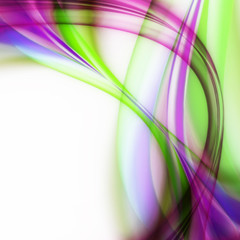 Geschwungene farbige Streifen mit Platz für Text