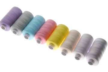 thread spools with different color