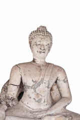 Fototapeta na wymiar Buddha Art ancient Sukhothai isolate on white background