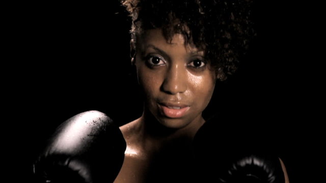 Woman Boxing (close)