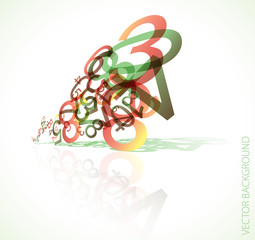 Naklejka premium Abstract background with numbers