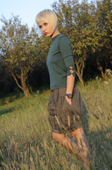 caucasian model posing