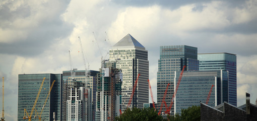 Canary Wharf Buildings in London
