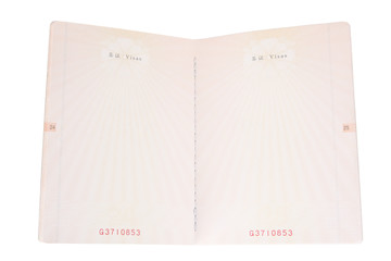 blank passport pages