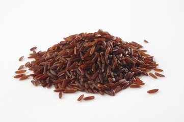 red rice on white