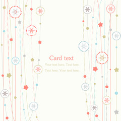 Vector card with snowflakes, christmas background