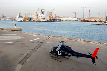 H&eacute;liport de touristes &agrave; Barcelone