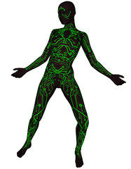 Woman sci-fi android