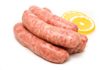 Rohe fränkische Bratwurst
