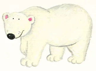 Foto op Canvas White Polar bear © andreapetrlik