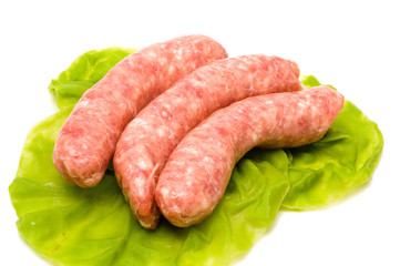 Rohe fränkische Bratwurst
