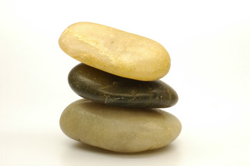 Fototapeta na wymiar Three pebble stones