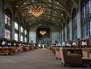college study hall with vaulted ceiling