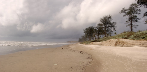 Tropical beach of Mandrem, Goa