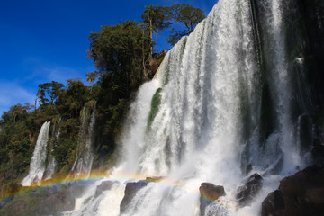 Igausy falls with rainbow