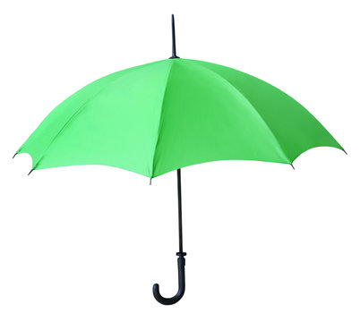 Isolated green umbrella
