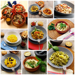 pasta italiana collage