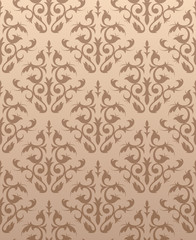 Seamless floral texture in light brown colors