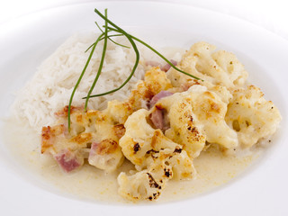 Überbackener Blumenkohl