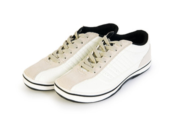 Sporty shoes isolated on the white background