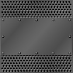 A Metal Background with Mesh and Rivets