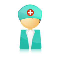 isolated nurse icon