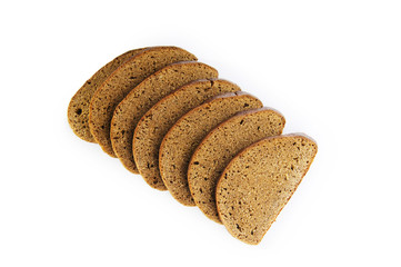 Sliced bread isolated on the white background