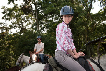 Naklejka premium Equestrian Couple