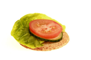 Oatcake with Tomato and Lettuce