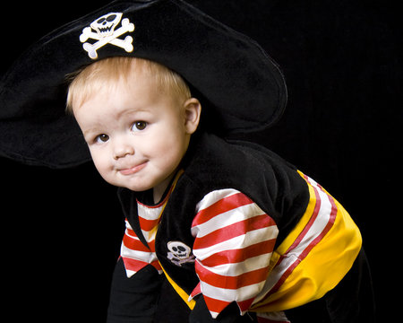 Adorable baby pirate