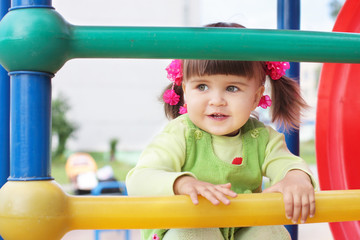 Fototapeta na wymiar girl on playground