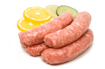 Rohe fränkische Bratwurst