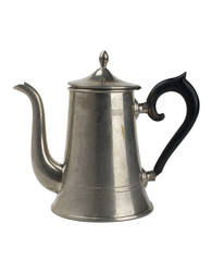 Vintage coffee pot on white background