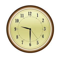 vector illustration with clock