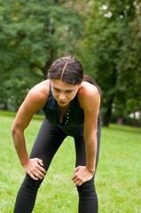 Relax - tired person after jogging