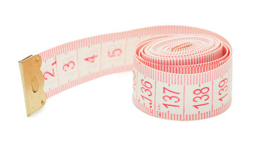 Centimetric tape isolated on white background