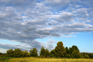 Fototapeta premium Landscape with clouds.