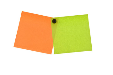 Colored note papers.