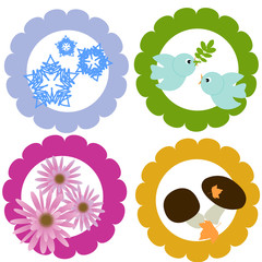 Set of seasonal icons