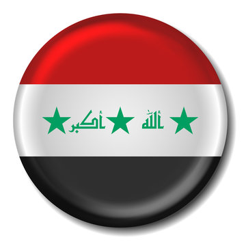 3D Iraq Flag Button