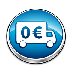 Blue free shipping web button