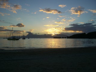 Soleil couchant à Tahiti