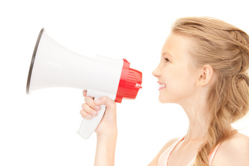 girl with megaphone