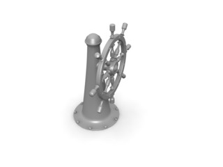 steering wheel isolated on white background