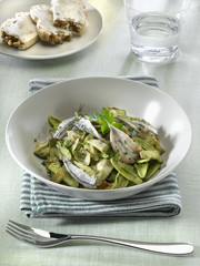 feuilles d'artichaut aux anchois grillés