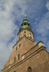 Fototapeta na wymiar Peter and Pavil's church in centre of Riga