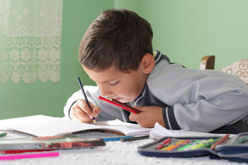 Naklejka premium student notebooks and pens