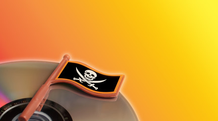bandiera dei pirati su cd © fidelio