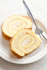sweet sponge roll dessert